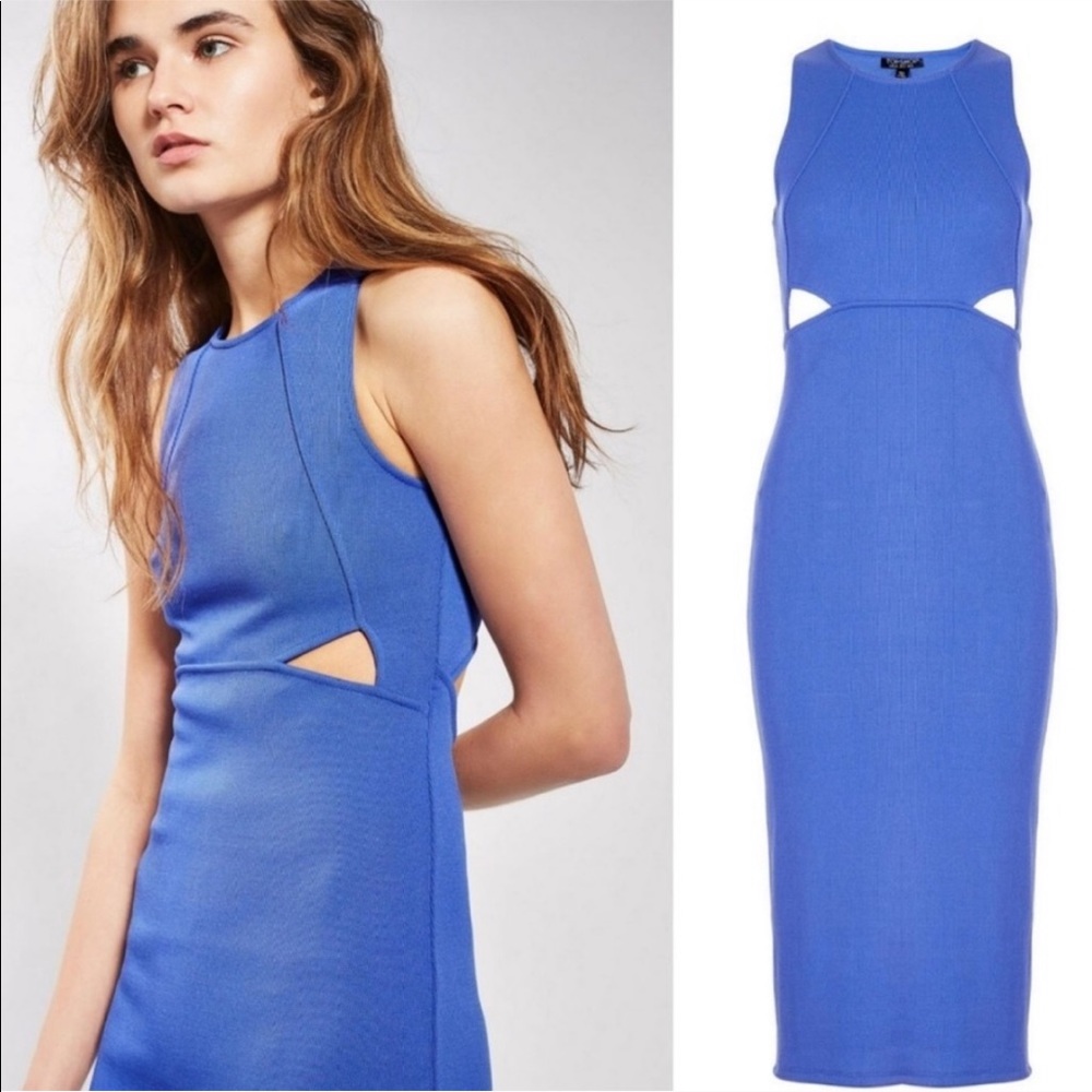 BRAND NEW MIDI BLUE TOPSHOP DRESS